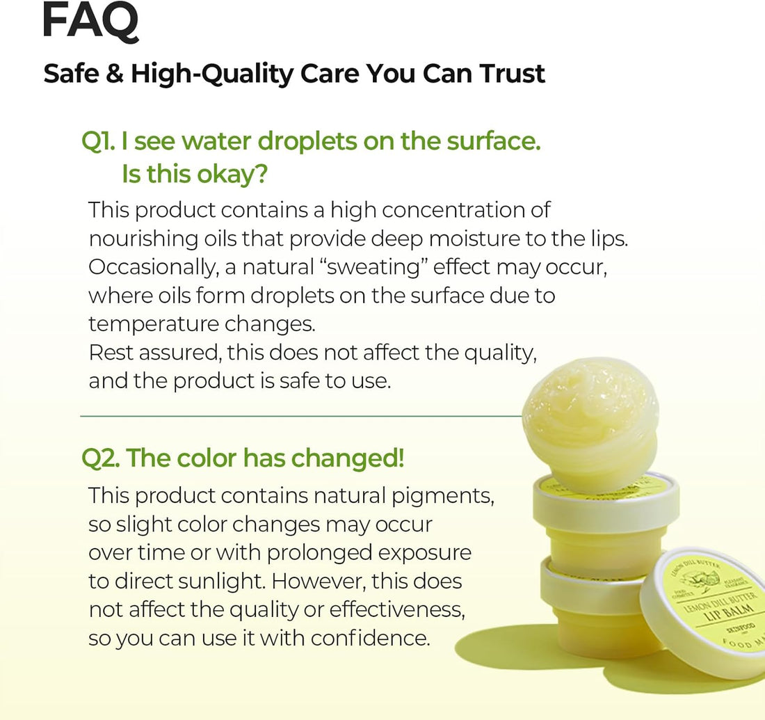 SKINFOOD Lemon Dill Butter Food Mask Lip Balm – Moisturizing Lip Care Treatment (21ml)