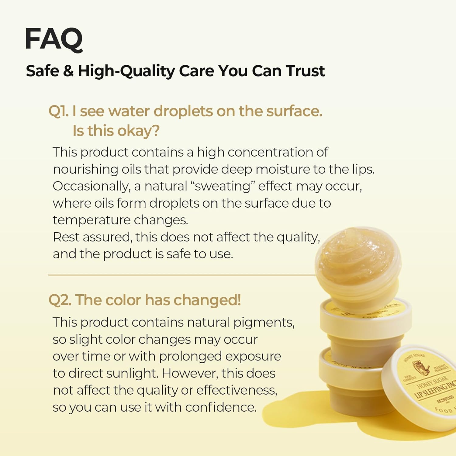 SKINFOOD Honey Sugar Food Mask Lip Sleeping Pack – Nourishing Lip Care Treatment (21ml)