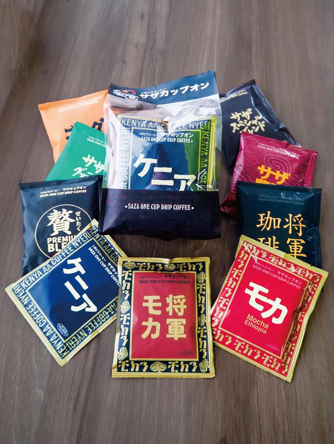 Rainbow 30P Cup-On Saza Coffee Drip Pack Set – 30 Specialty Coffee Packs | 6 Variety Deep Roast Coffee Sampler | Japanese 1-Cup Coffee