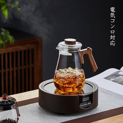 Pocaroty Heat-Resistant Glass Teapot 780ml – Clear Pitcher for Hot &amp; Cold Brew, Direct Flame Safe
