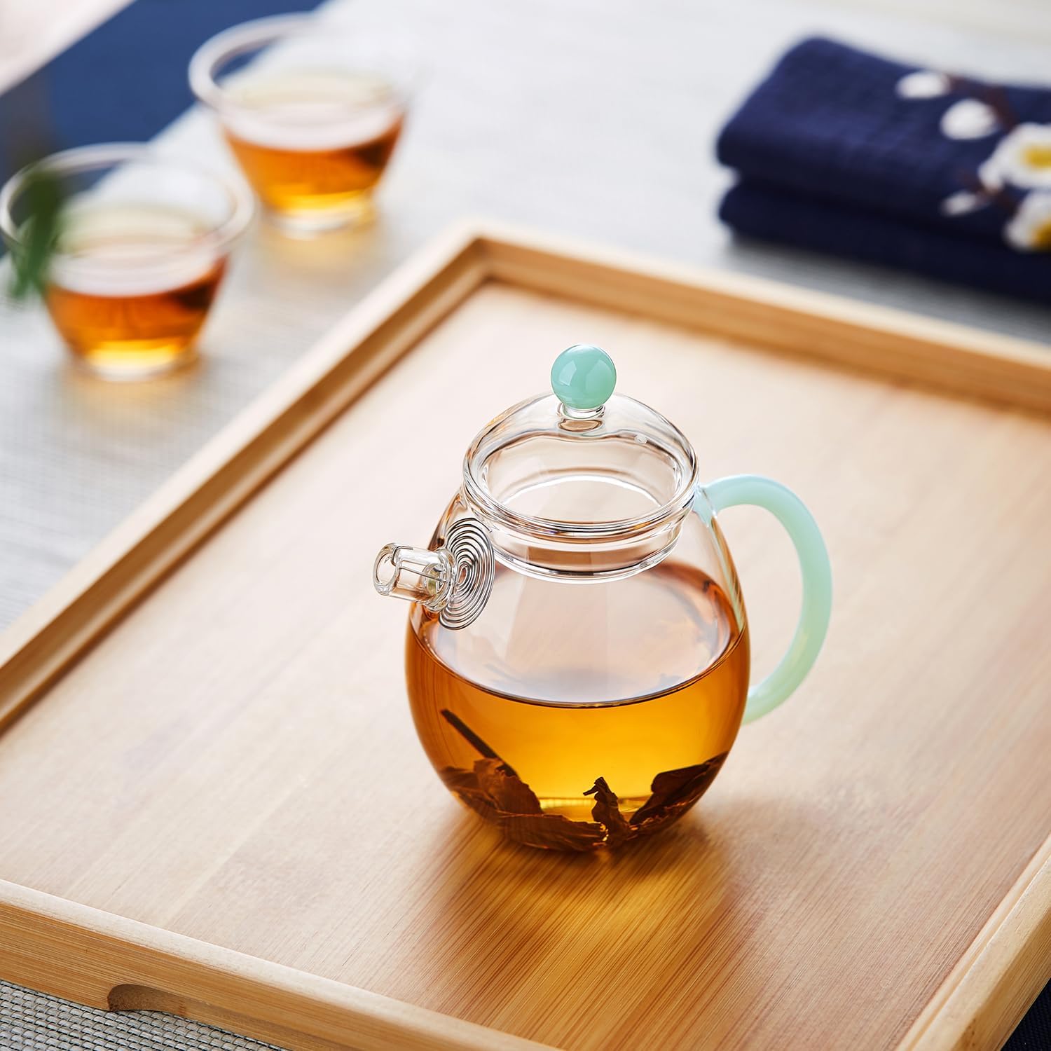 Mini Heat-Resistant Glass Egg Teapot – 140ml Single Serve