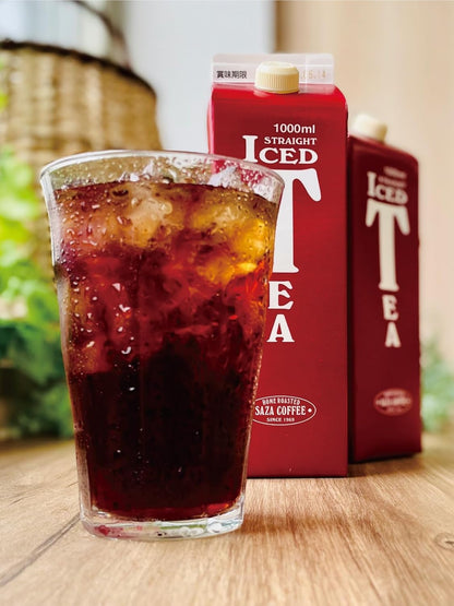 SAZA COFFEE Straight Iced Tea Unsweetened – 1000ml × 6 Bottles | Premium Kenyan Tea Leaves Ready-to-Drink Iced Tea