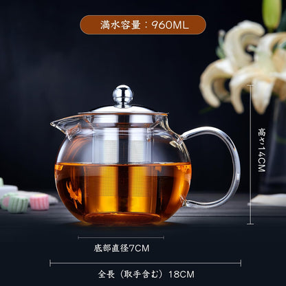 Pokaloti Heat-Resistant Glass Teapot 960ml – Large Capacity Makaru Style Kettle