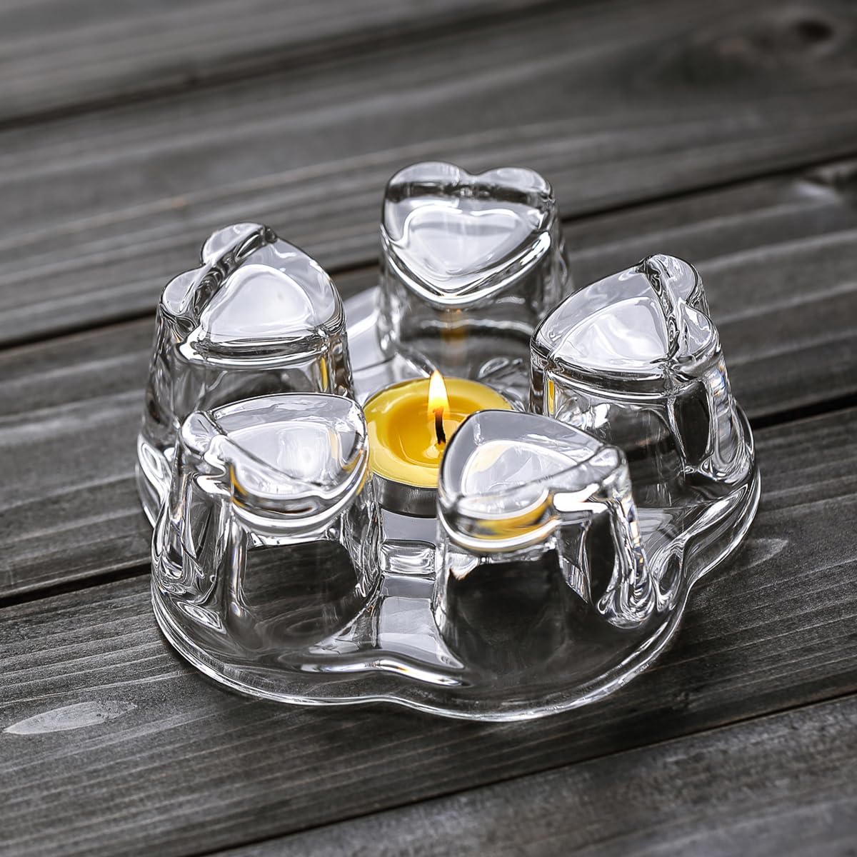 Pocarati Star Clear Glass Teapot Warmer – Heat-Resistant Candle Tea Warmer