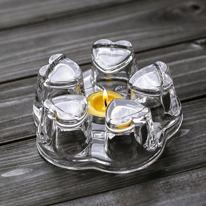 Pocarati Star Clear Glass Teapot Warmer – Heat-Resistant Candle Tea Warmer