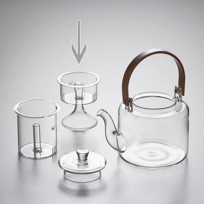 Pokaroty Heat-Resistant Glass Tea Leaf Steamer – Ranzawa Style Infusion Pot
