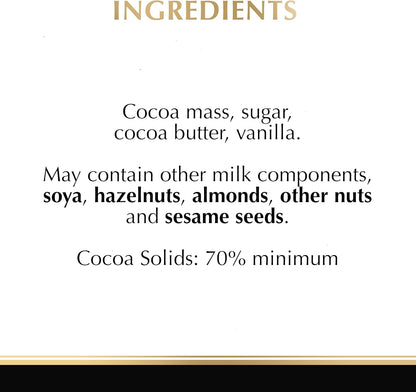 Lindt &amp; Sprüngli Lindt Excellence 70% Cocoa Dark Chocolate Bar – 3.5 oz (100 g)