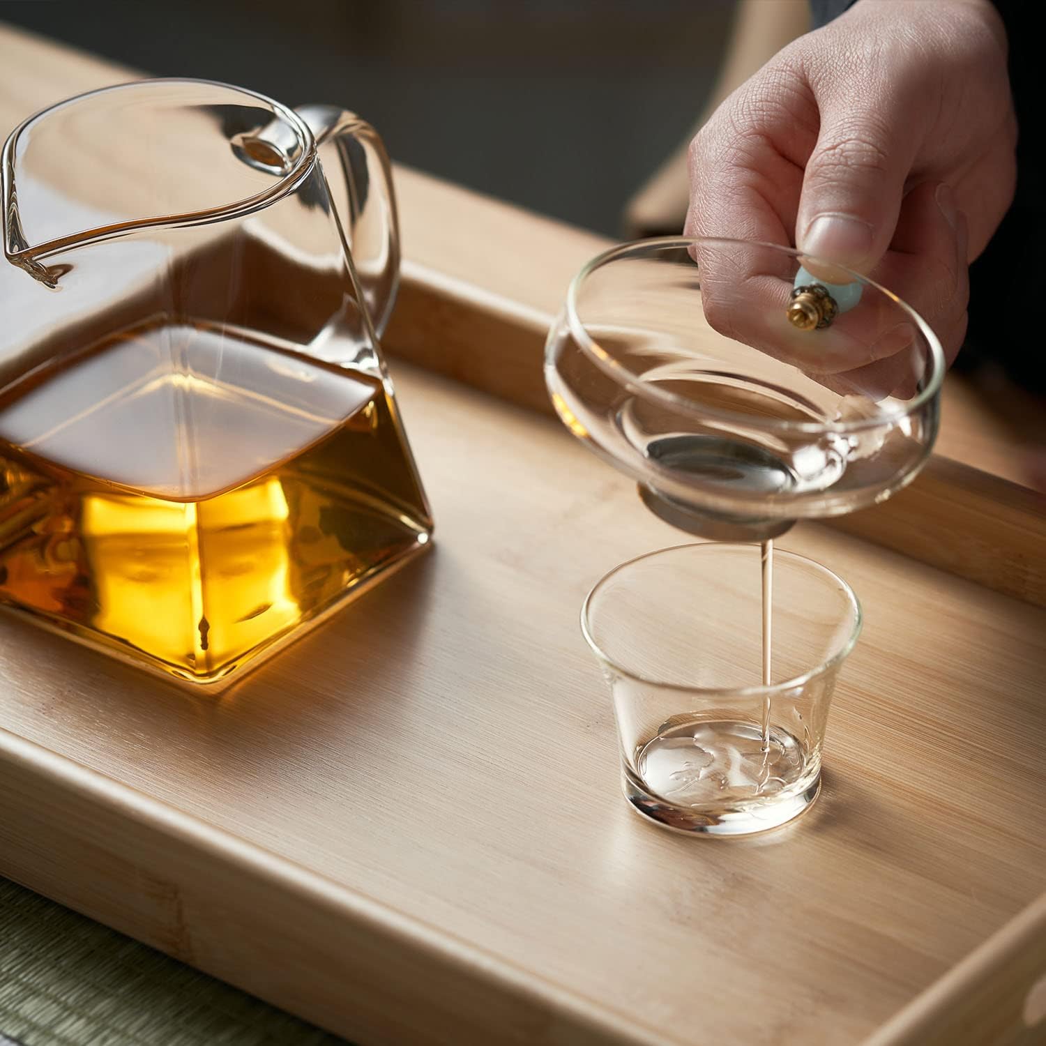 Momoka Chaumi Glass Tea Infuser – Heat-Resistant Tea Strainer (8cm)