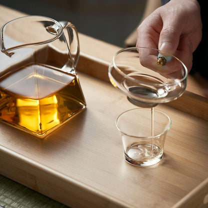 Momoka Chaumi Glass Tea Infuser – Heat-Resistant Tea Strainer (8cm)