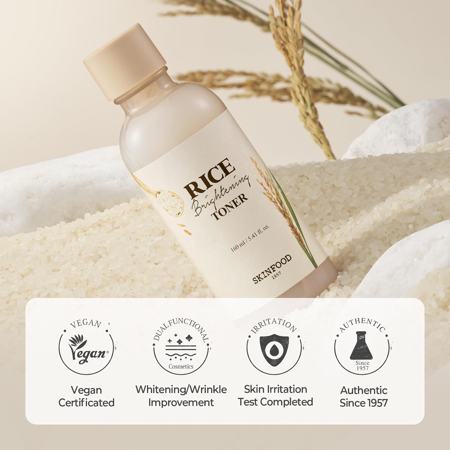 SKINFOOD Rice Brightening Toner – Hydrating &amp; Radiance-Boosting Korean Skincare Toner