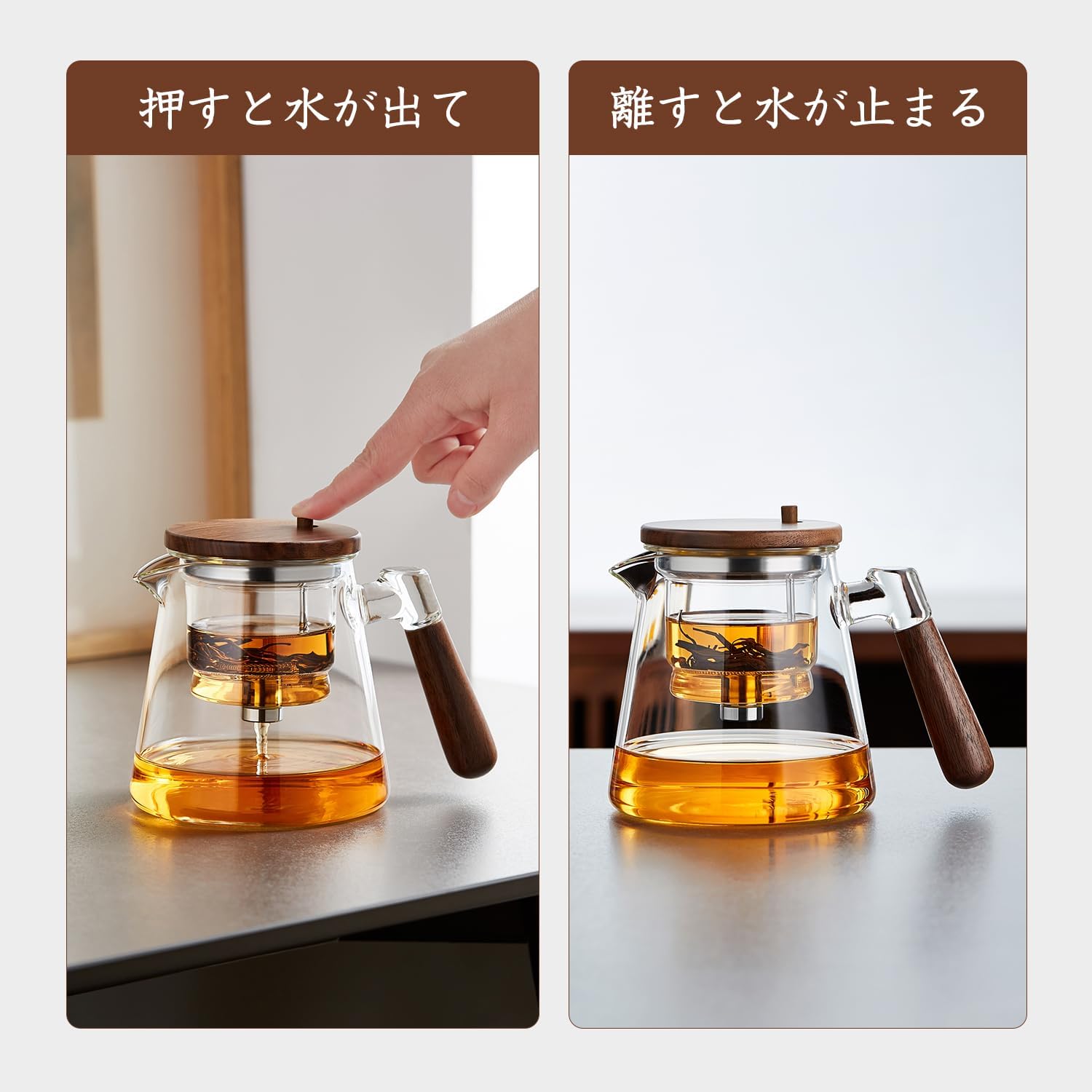Heat-Resistant Glass Teapot 890ml – Direct Flame Safe Clear Tea Pot for Loose-Leaf &amp; Flowering Tea