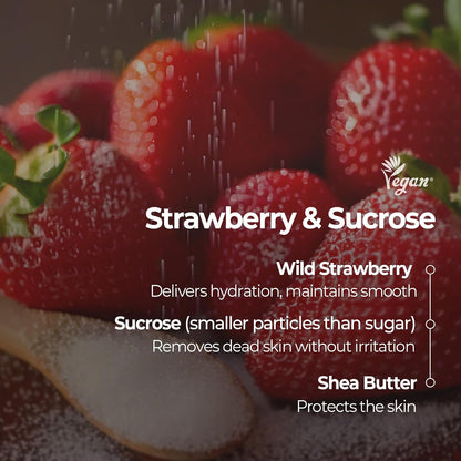 SKINFOOD Strawberry Sugar Food Mask Lip Scrub – Exfoliating &amp; Moisturizing Lip Care (21ml)