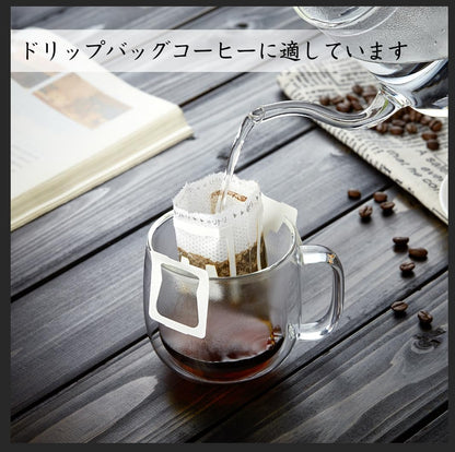 Pocaroty Double Wall Glass Cups – 300ml Set of 2 Heat-Resistant Coffee Mugs