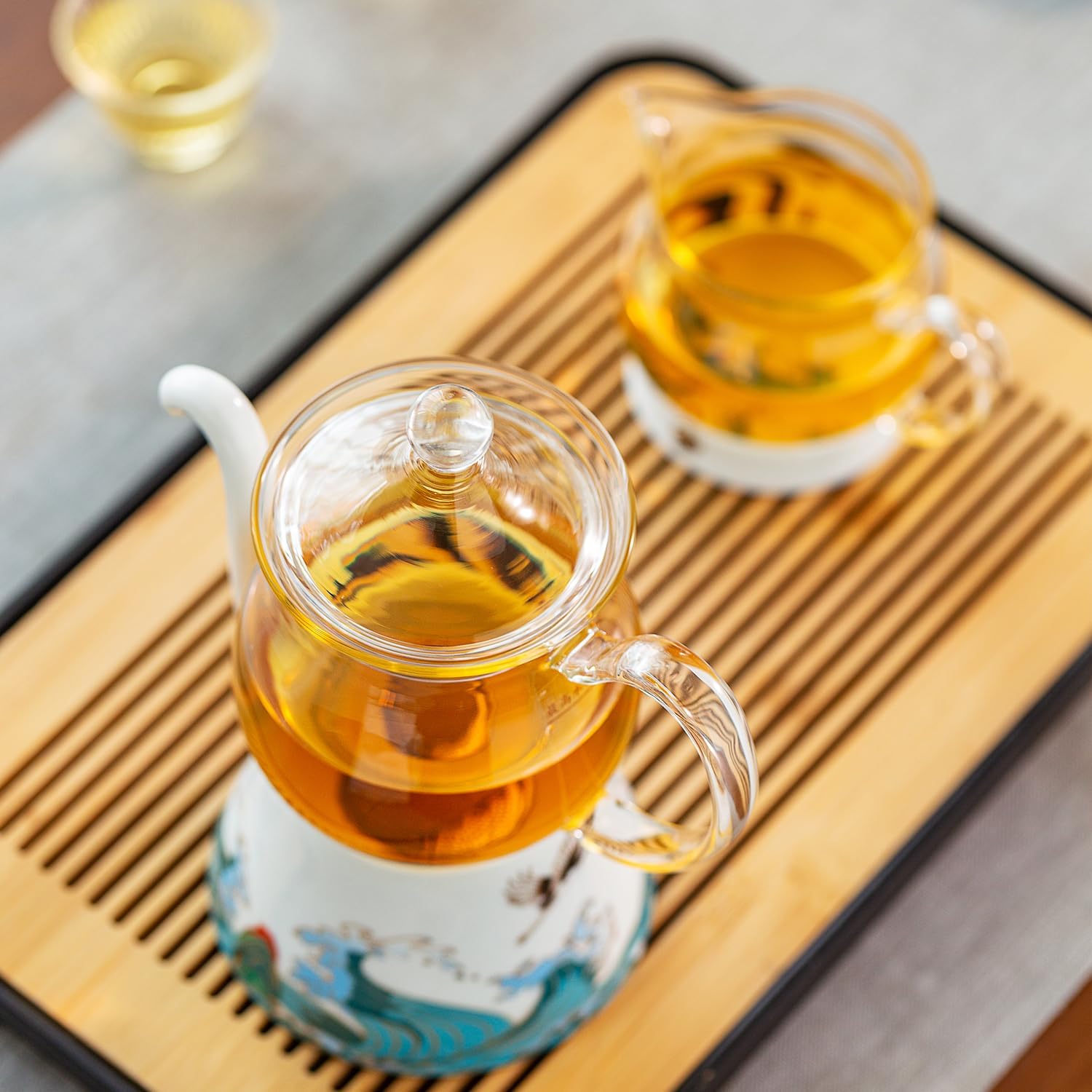 Pocaroty Glass Tea Dripper Teapot – 300ml/500ml Heat-Resistant Tea Maker