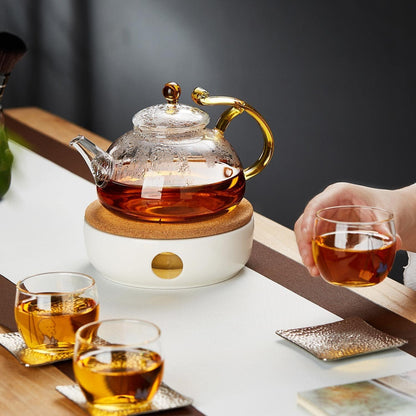 Pocarati Ceramic Teapot Warmer – Candle-Powered Tea &amp; Coffee Heater