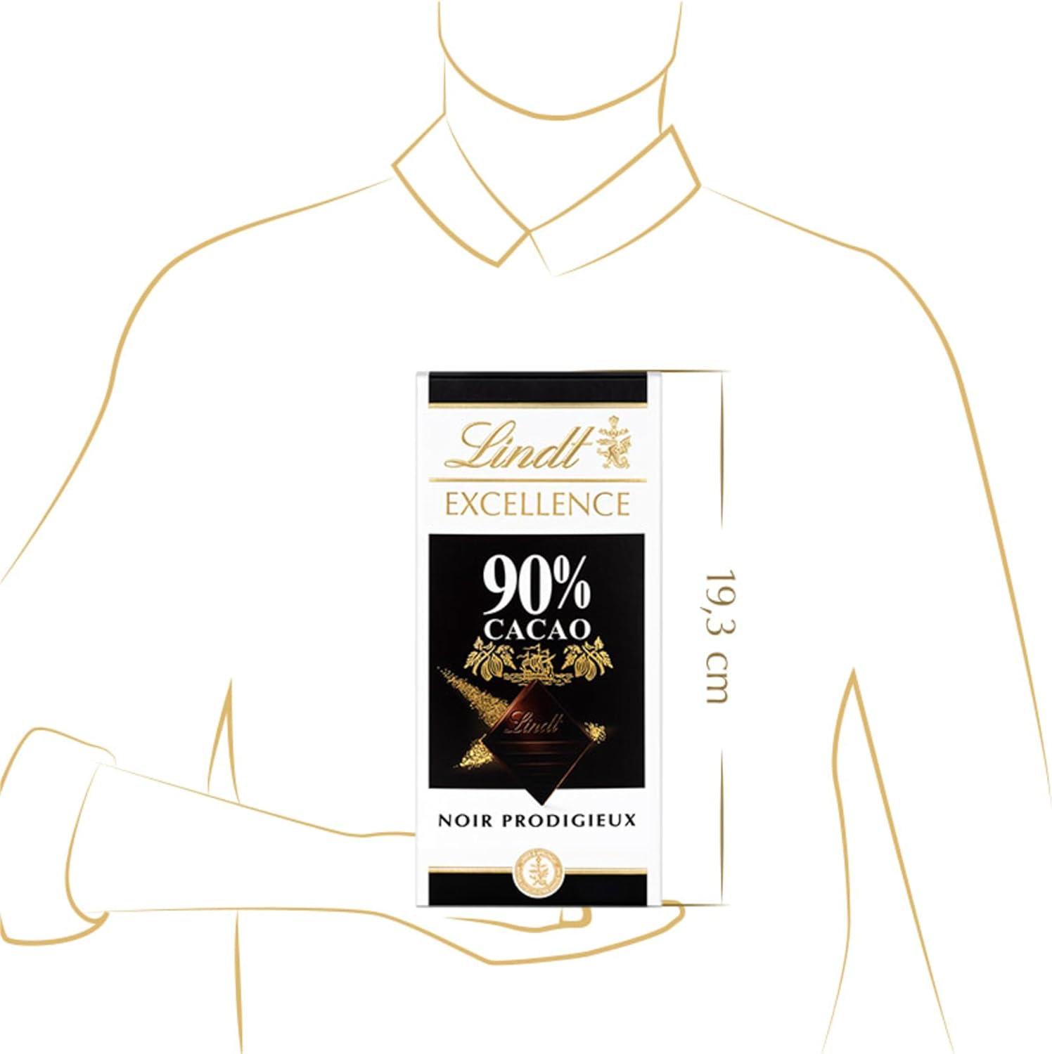 Lindt &amp; Sprüngli Lindt Excellence 90% Cocoa Dark Chocolate Bar – 100 g
