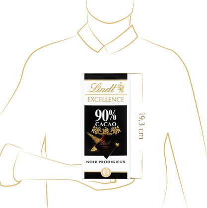 Lindt &amp; Sprüngli Lindt Excellence 90% Cocoa Dark Chocolate Bar – 100 g