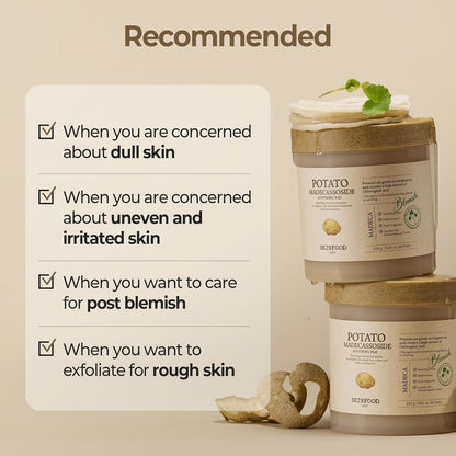 SKINFOOD Potato Madecassoside Soothing Pads – Calming Toner Pads for Sensitive Skin