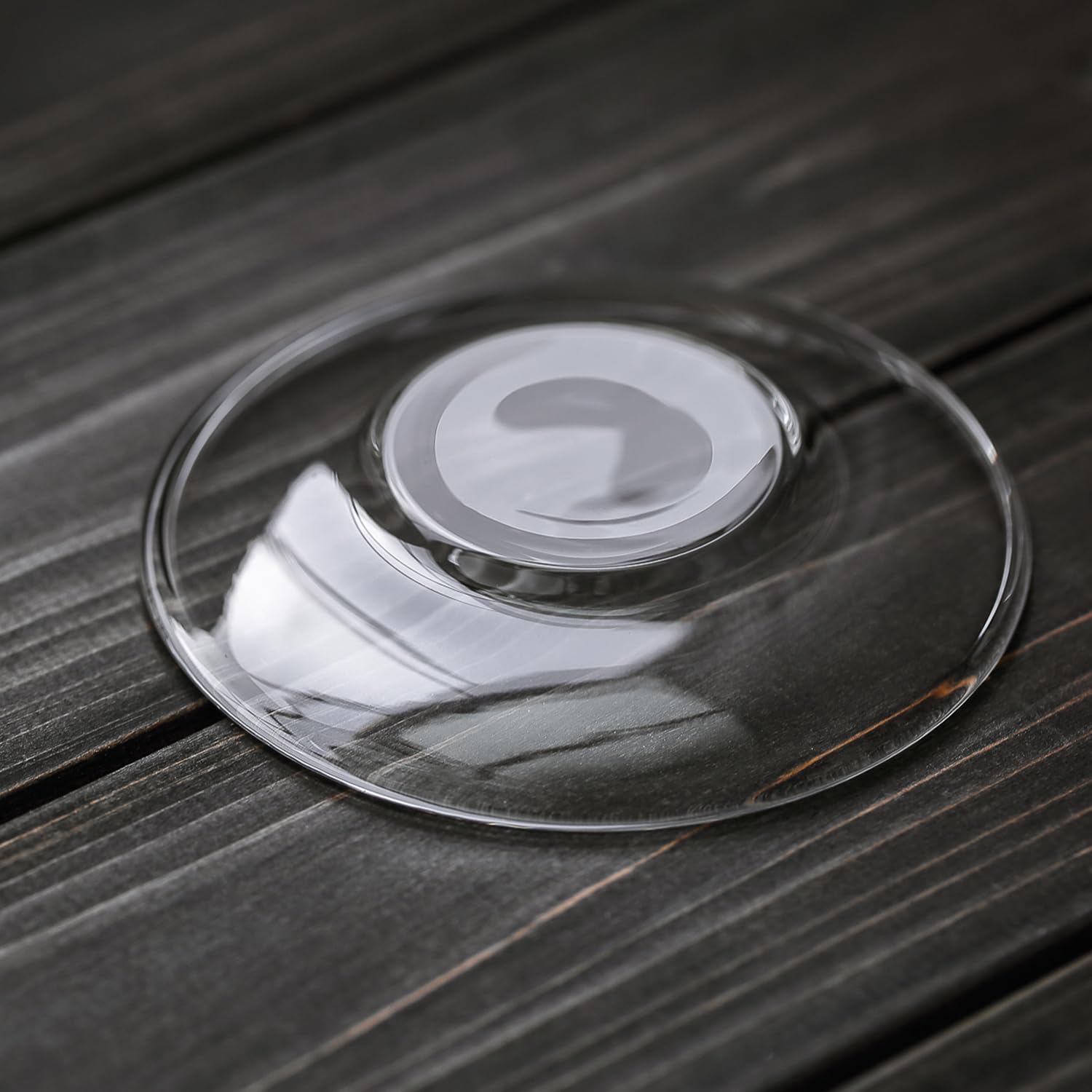 Pocaroty Heat-Resistant Glass Saucer – 10cm Transparent Cup Base