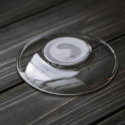 Pocaroty Heat-Resistant Glass Saucer – 10cm Transparent Cup Base