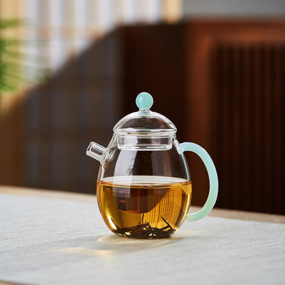 Mini Heat-Resistant Glass Egg Teapot – 140ml Single Serve