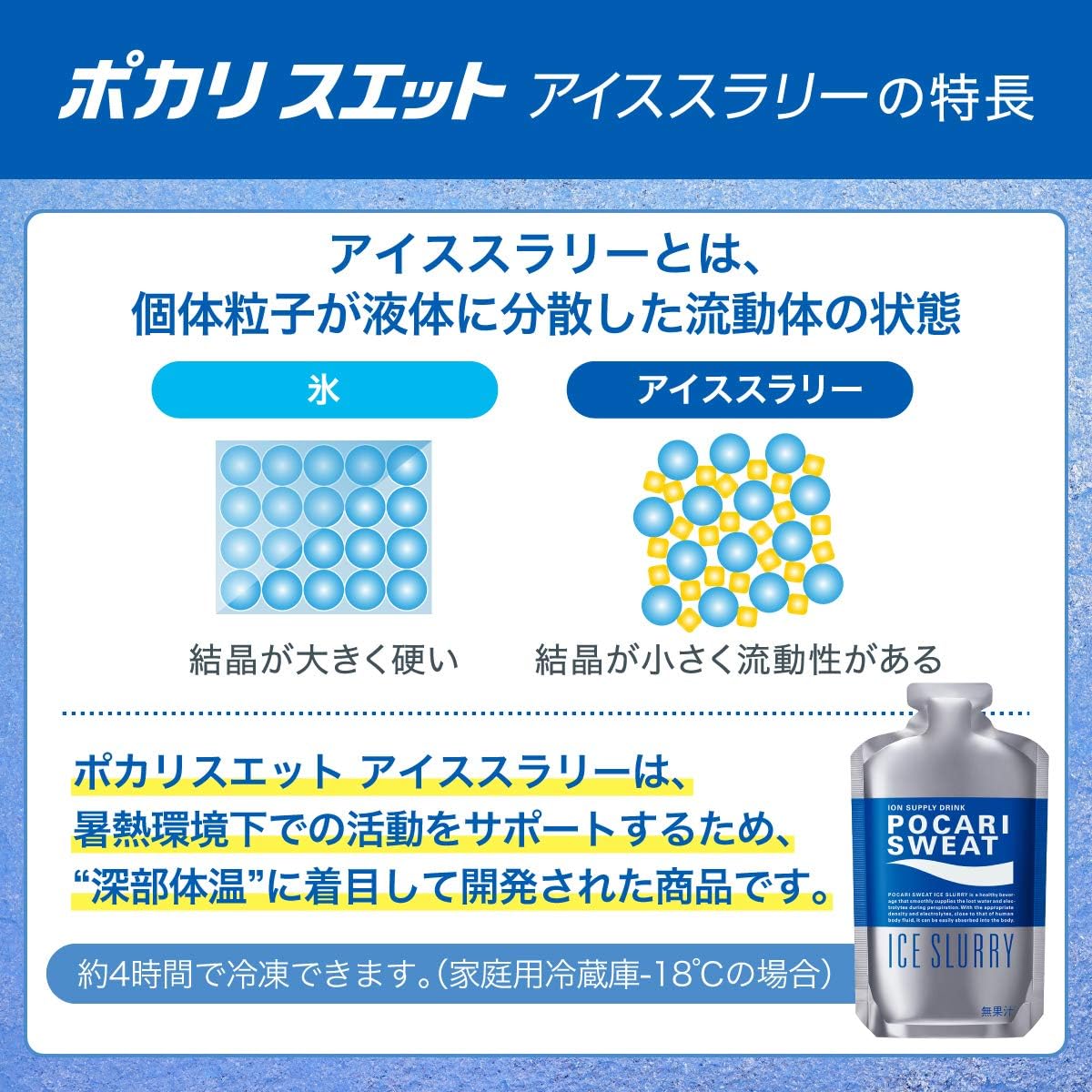 Otsuka Pharmaceutical Pocari Sweat Ice Slurry 100g x 6 Packs | Made in Japan | Freeze and Use