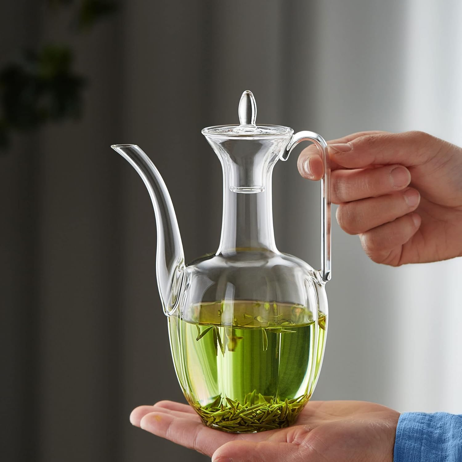 Song Song Heat-Resistant Glass Teapot 560ml – Direct Fire Safe Glass Pot with Lid &amp; Handle