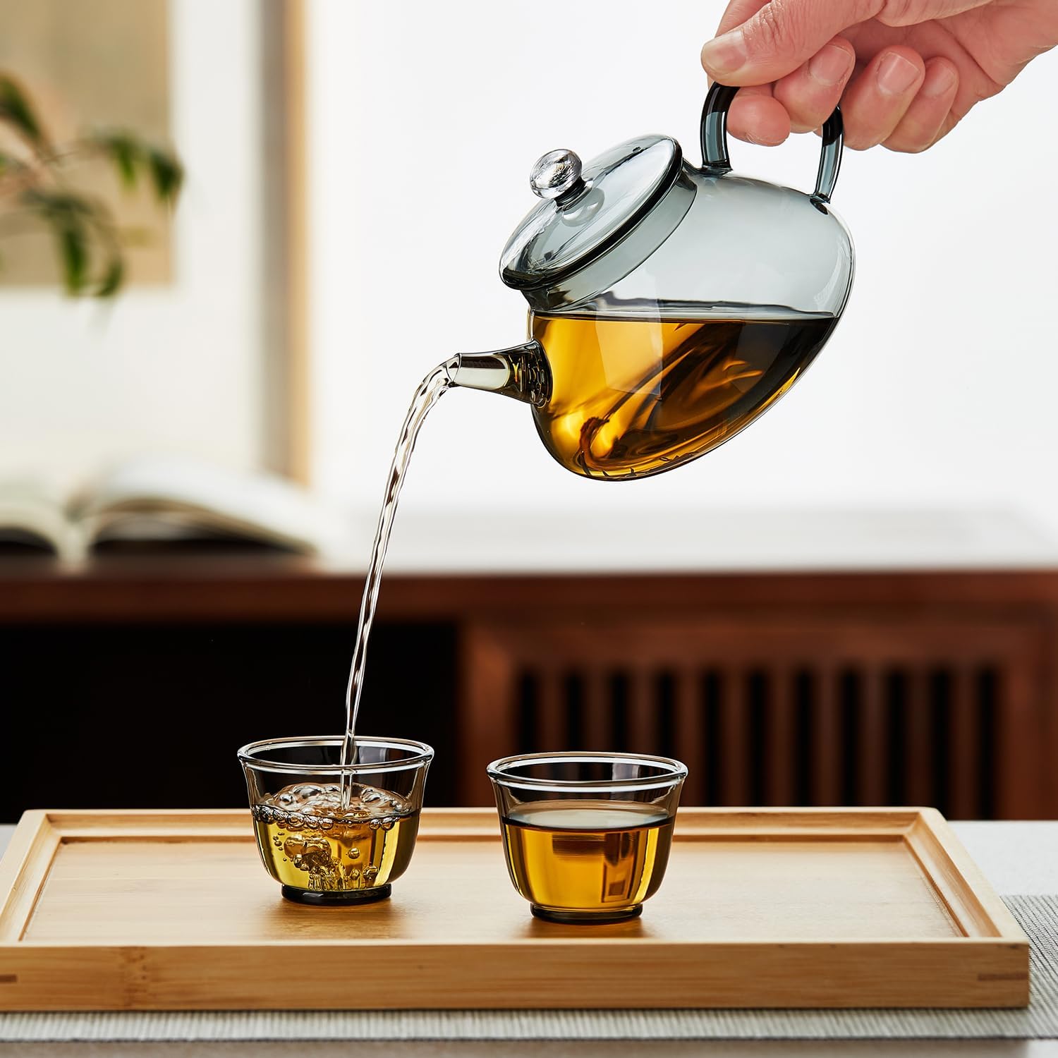 Mini Heat-Resistant Glass Teapot 360ml – Handmade Direct Fire Tea Pot for One