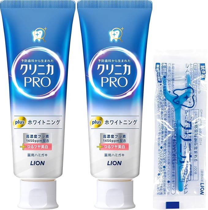 Clinica PRO Whitening Toothpaste, Refresh Mint, Toothpaste, Fluorine, 3.3 oz (95 g) x 2
