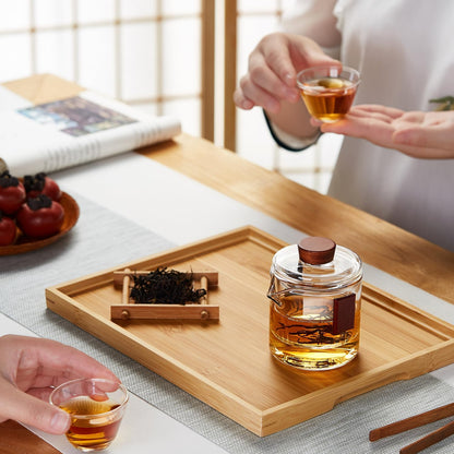 Mini Heat-Resistant Glass Teapot with Lid – 200ml Single Serve