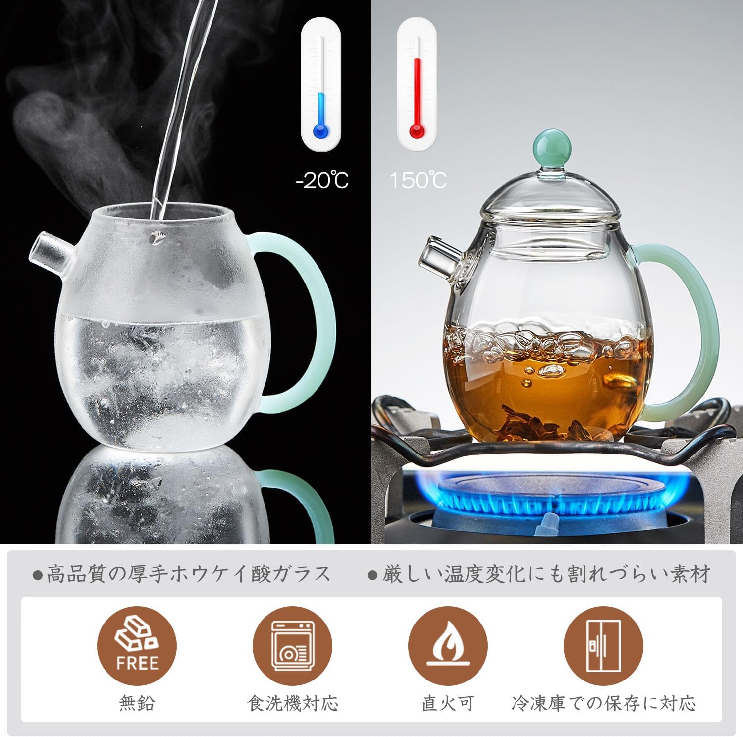 Mini Heat-Resistant Glass Egg Teapot – 140ml Single Serve