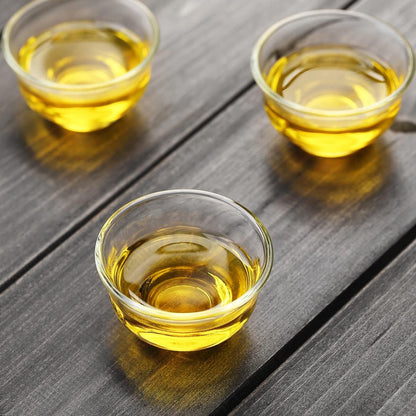 Pokaloti Yunomi Heat-Resistant Glass Cups – 35ml Set for 12 Guests