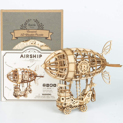 ROKR 3D Wooden Puzzle Miniature Kit | DIY Mechanical Model Assembly Craft Gift