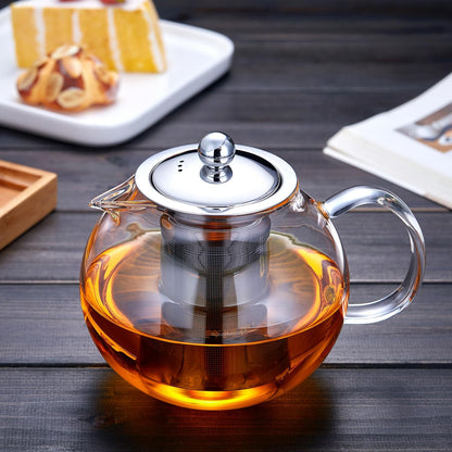 Pokaloti Heat-Resistant Glass Teapot 960ml – Large Capacity Makaru Style Kettle