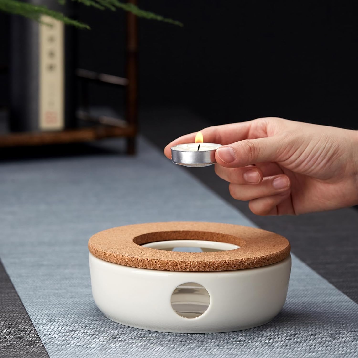 Pocarati Ceramic Teapot Warmer – Candle-Powered Tea &amp; Coffee Heater