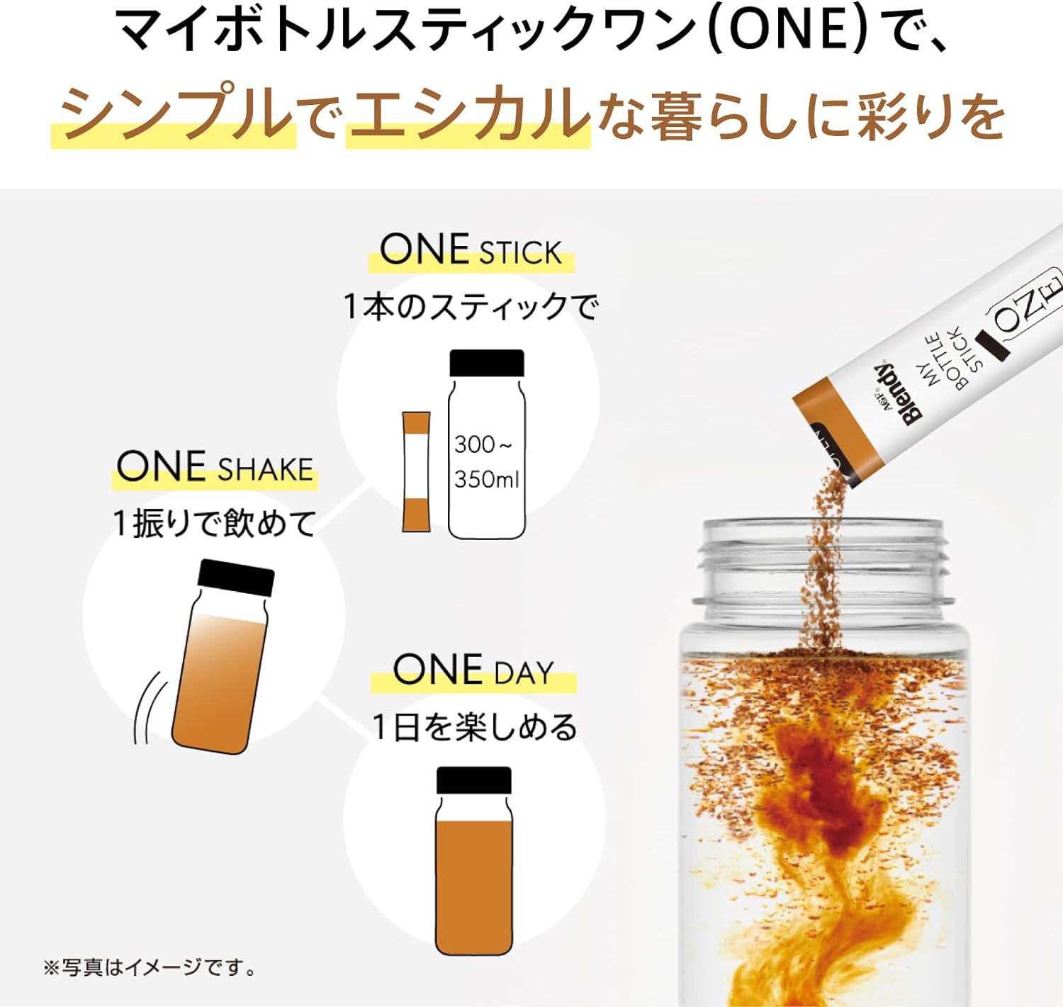 AGF Blendy My Bottle Stick One Transparent Barley Tea 20 Sticks [Barley Tea Stick] [For Water Bottle] | Made in Japan