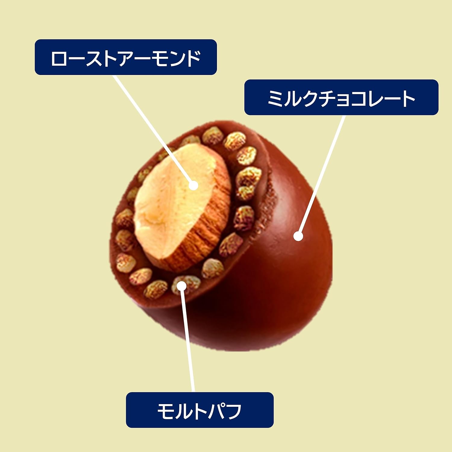 Lotte Almond Chocolate (Crisp) 2.8 oz (80 g) | Made in Japan | Japanese Chocolate | Japanese Sweets
