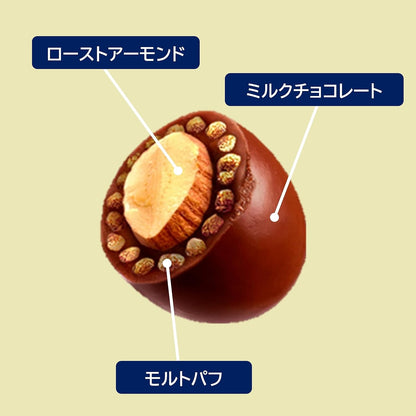 Lotte Almond Chocolate (Crisp) 2.8 oz (80 g) | Made in Japan | Japanese Chocolate | Japanese Sweets