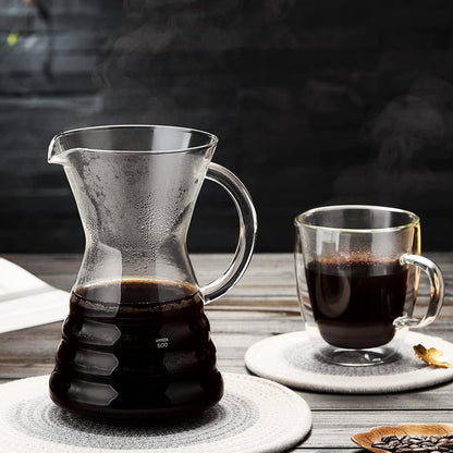 Pocarati Coffee Server – 500ml Heat-Resistant Glass Drip Coffee Maker