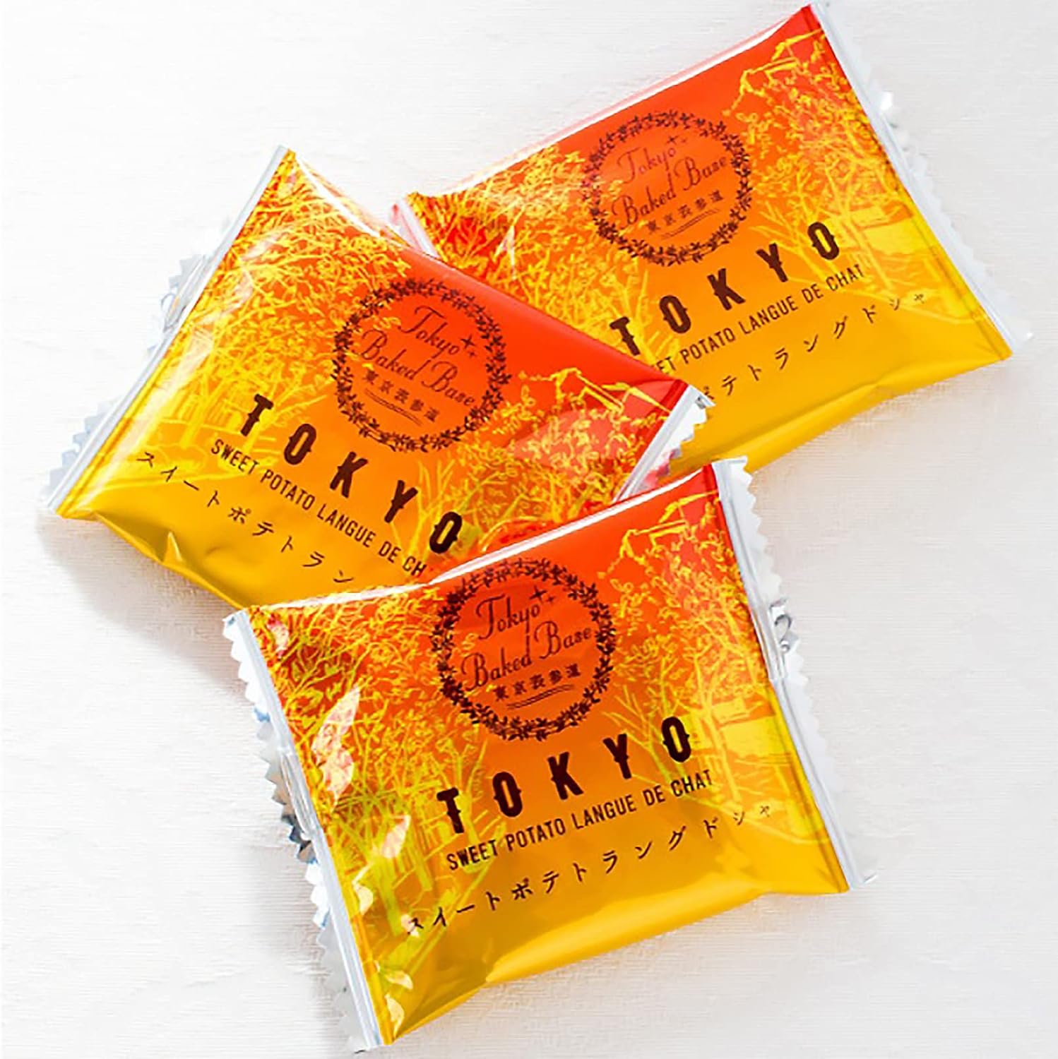 Tokyo BAKED BASE Sweet Potato Langue de Chat 10 Biscuits Inside | Made in Japan