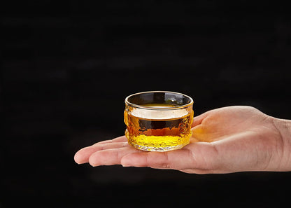 Pokaloti Yunomi Heat-Resistant Glass Sake &amp; Tea Cups – 50ml Assorted Set