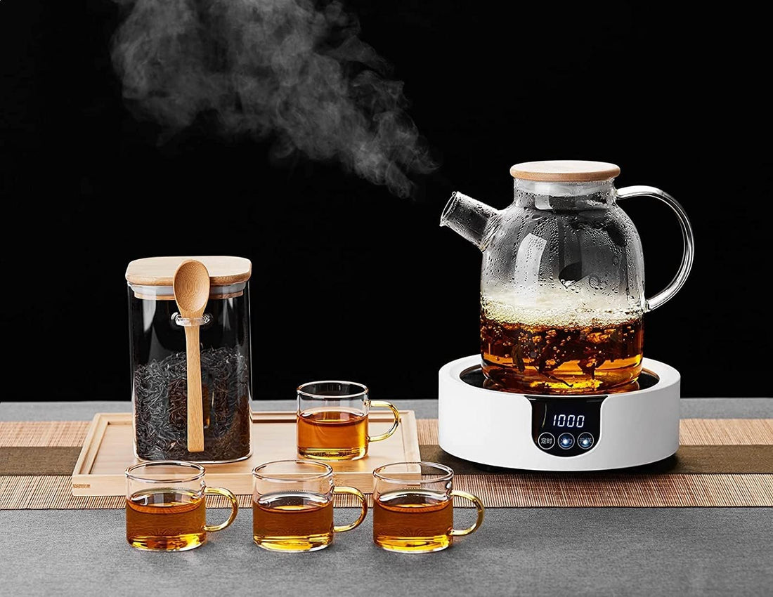 Glass Storage Canisters – 1150ml Set of 2 with Airtight Bamboo Lids &amp; Spoons