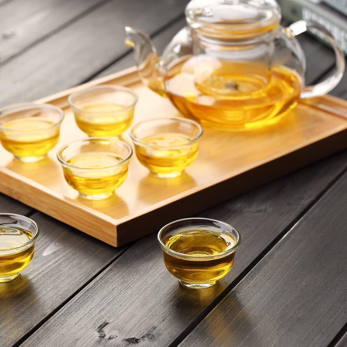 Pokaloti Yunomi Heat-Resistant Glass Cups – 35ml Set for 12 Guests