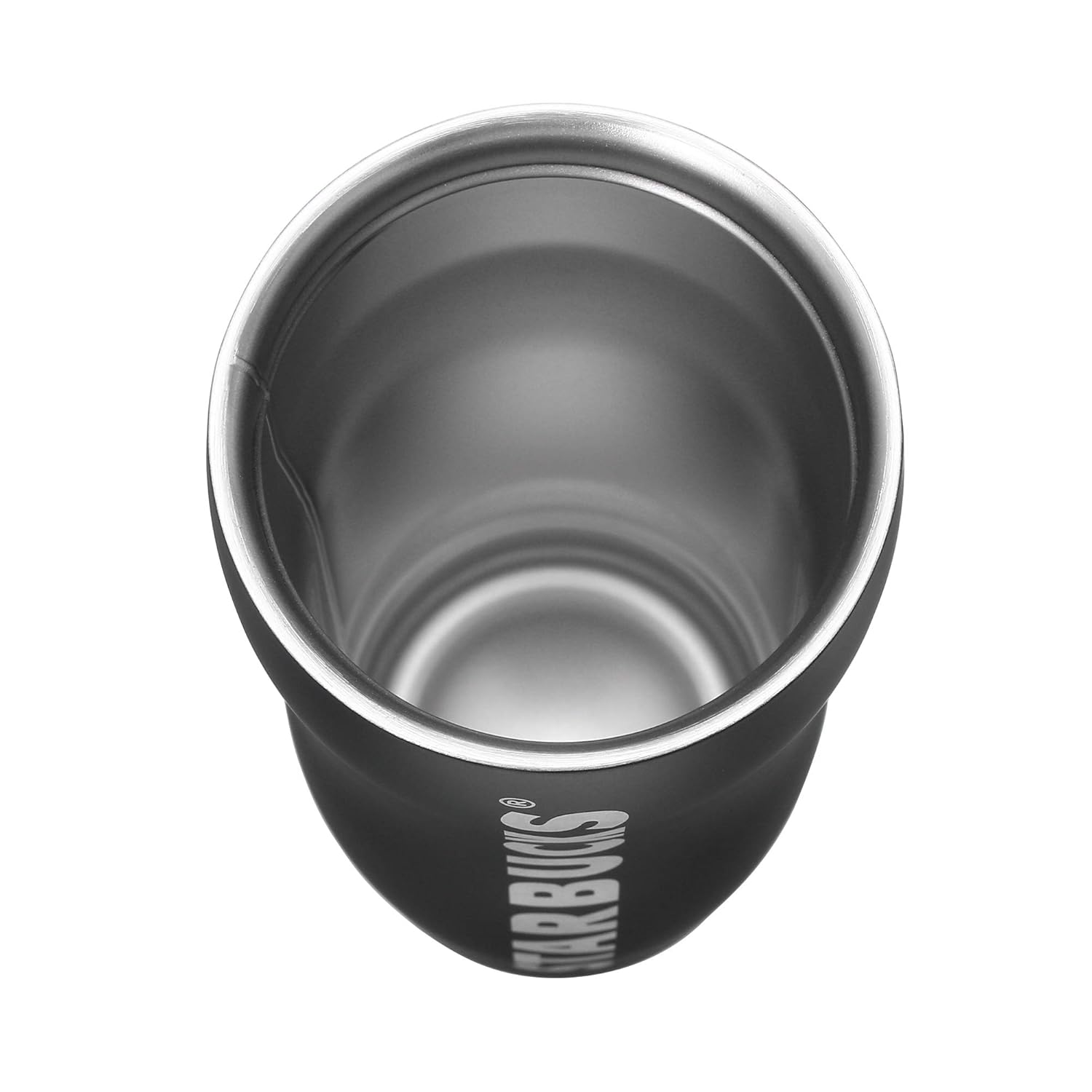 Starbucks Curved Stainless Steel Bottle 355ml (12.8oz) – Matte Black | Sleek Insulated Travel Tumbler