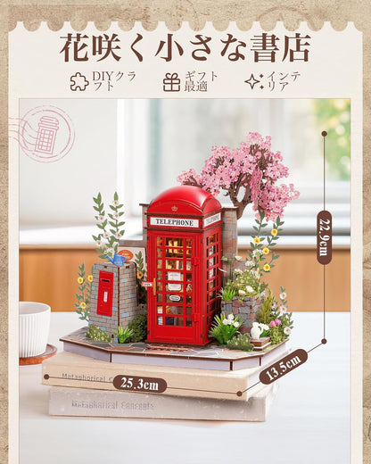 ROBOTIME TGS05 Miniature House 3D Wooden Puzzle – DIY Architectural Model Kit, Handmade Wood Craft &amp; Interior Decoration