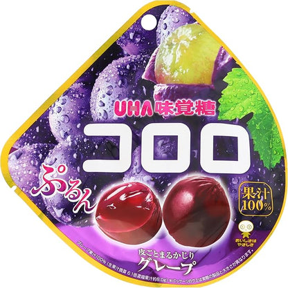 UHA Mikakuto Koro Grape, 1.7 oz (48 g) x 6 Packs