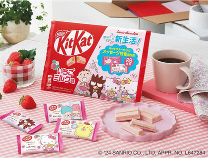 Nestle KitKat Mini Strawberry Milk Flavor 10 Pieces Inside Pack | Made in Japan | Japanese Kitkat