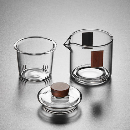 Mini Heat-Resistant Glass Teapot with Lid – 200ml Single Serve