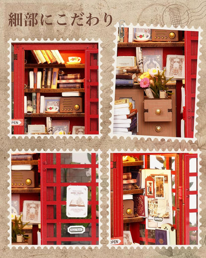 ROBOTIME TGS05 Miniature House 3D Wooden Puzzle – DIY Architectural Model Kit, Handmade Wood Craft &amp; Interior Decoration