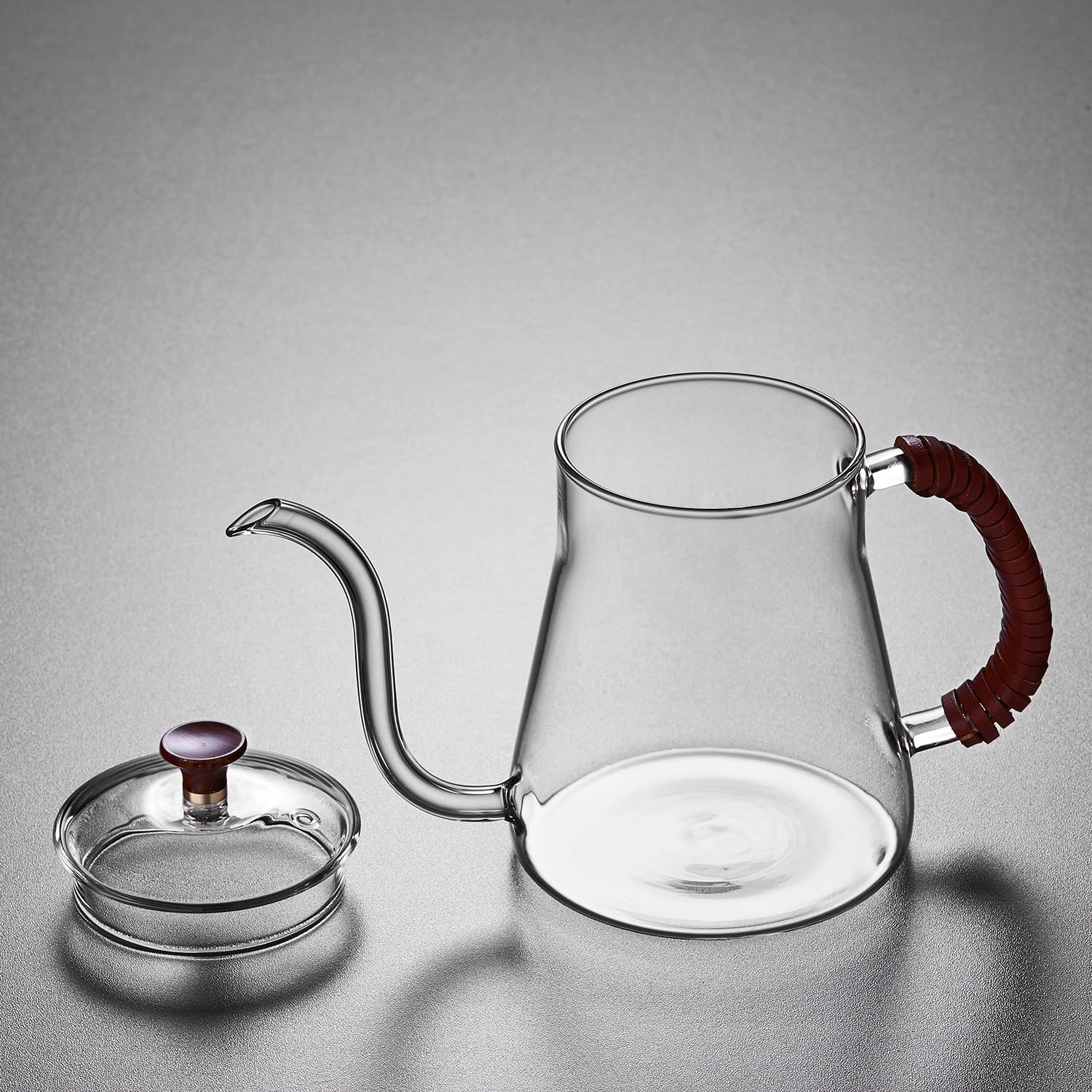 Pocarati Gooseneck Coffee Kettle – 680ml Heat-Resistant Glass Drip Pot